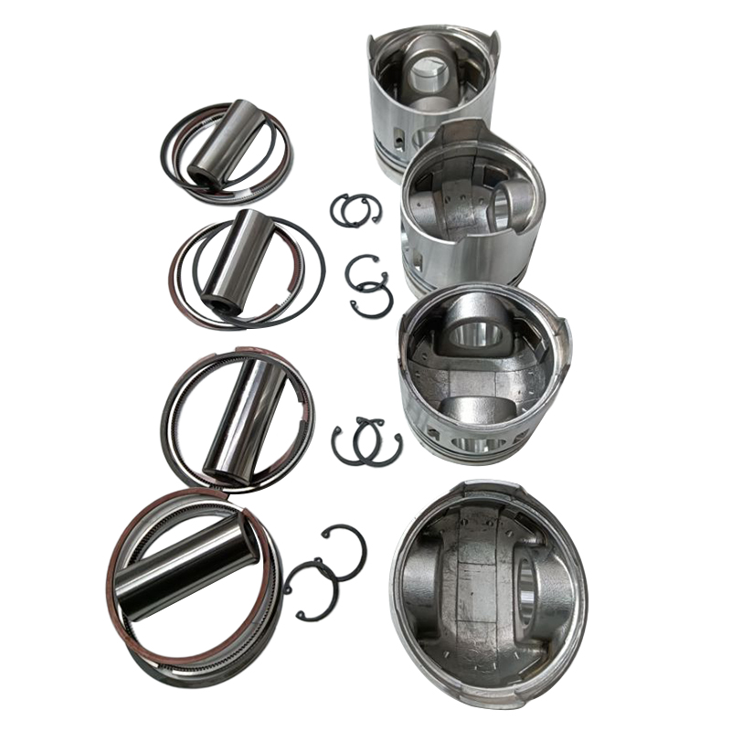 4 Cyl STD Piston Set Kit dengan cincin untuk Mitsubishi 4D32 Caterpillar Cat E40B E70B E311b