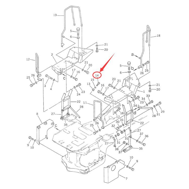 Segel 423-33-11411 untuk Komatsu WA350-1 WA380-1 Wheel Loader